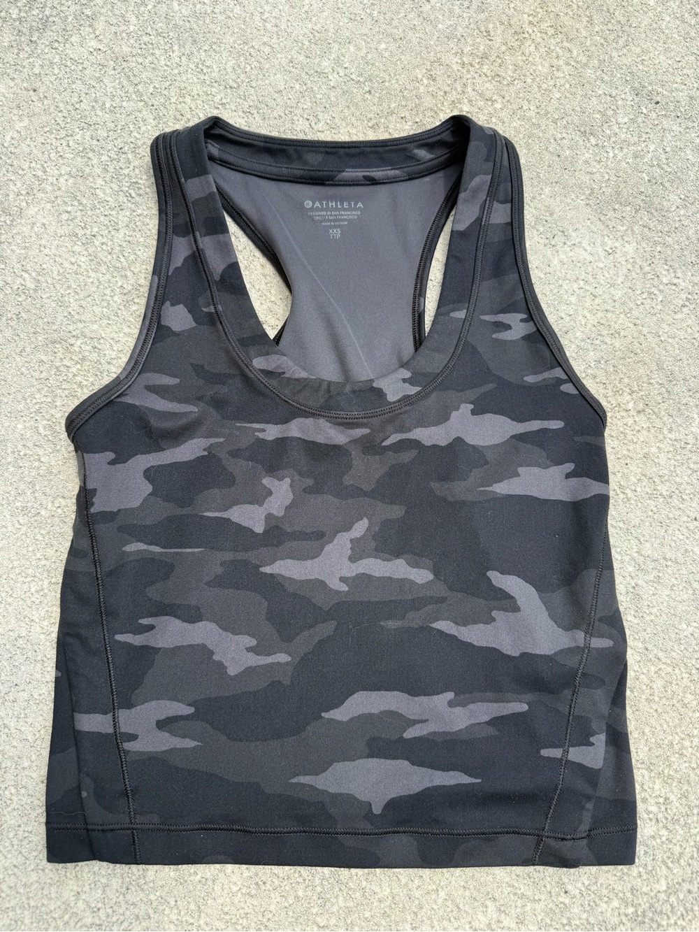 Athleta Shanti Cropped Camo Racerback Tank Size XXS